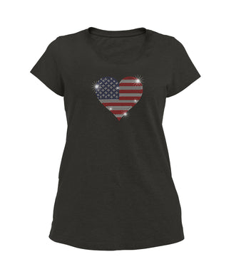 American Flag Heart t-shirt