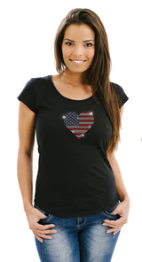 American Flag Heart t-shirt