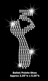 Ballet Pointe Shoe Rhinestone Decal