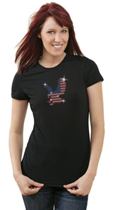 American Flag Eagle Rhinestone shirt