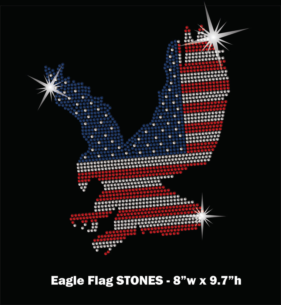 Eagle Rhinestone Design American Flag Eagle Rhinestone shirt – Skahill Designs