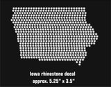 IOWA Rhinestone Decal