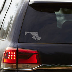 Maryland State Rhinestone Decal