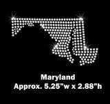 Maryland State Rhinestone Decal