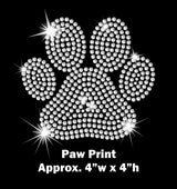 Paw print Rhinestone Decal