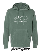 Peace Love Volleyball Hoodie