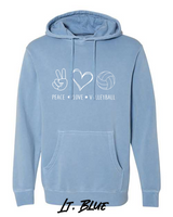 Peace Love Volleyball Hoodie