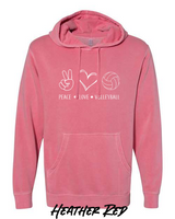 Peace Love Volleyball Hoodie